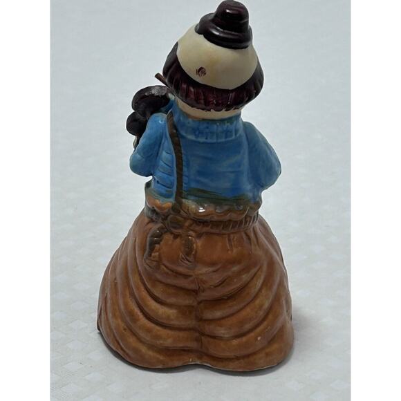 Vintage Happy Violin Hobo Clown Porcelain Figural Bell J.S.N.Y., Taiwan, 4.5” - Picture 2 of 10